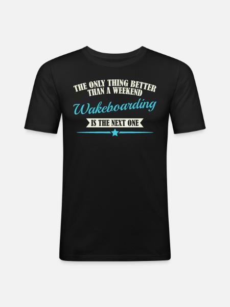 Wakeboard Wakeboards Wakeboarder - Men's Slim Fit T-Shirt - black