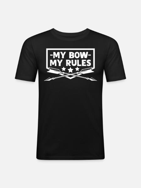 3D Archery Saying Archery - Men's Slim Fit T-Shirt - black