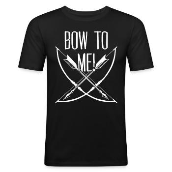 Club de tir à l’arc 3D - T-shirt près du corps Homme - noir - Devant - Nik (191cm)