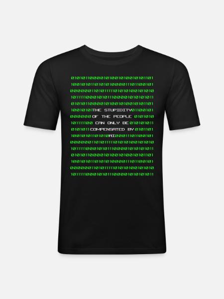 Artificial intelligence - Men's Slim Fit T-Shirt - black