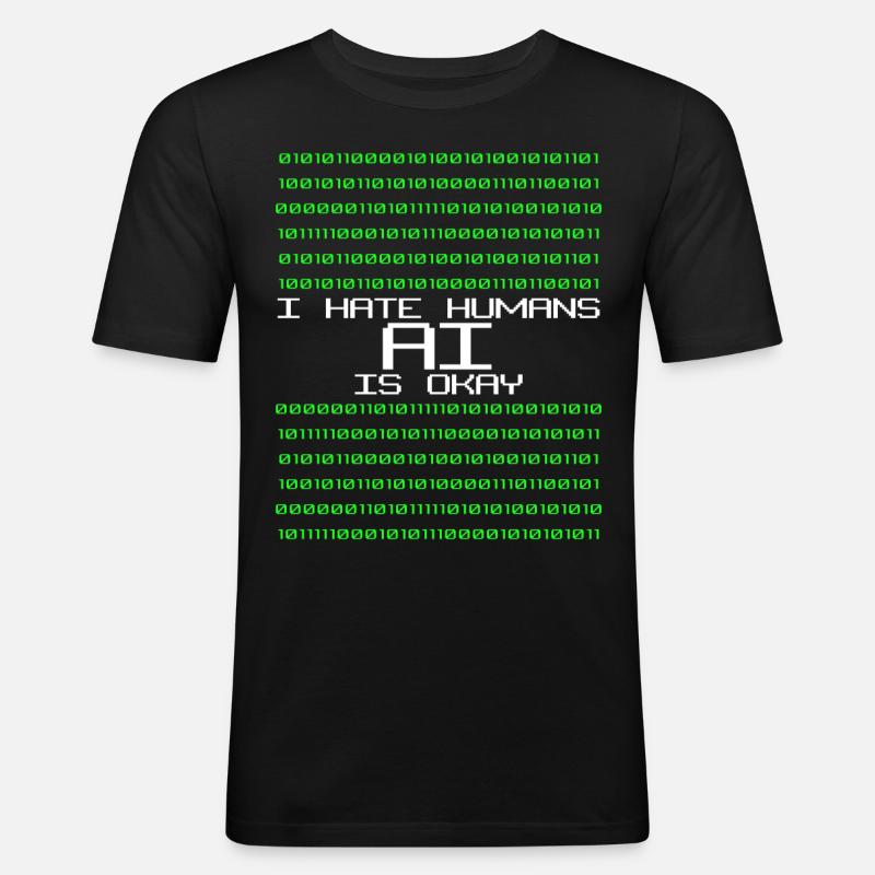 Artifical Intelligence Programmer Admin - Men's Slim Fit T-Shirt - black