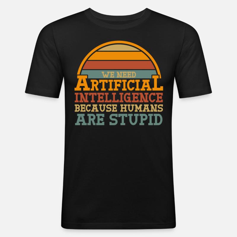 Artificial Intelligence - Men's Slim Fit T-Shirt - black