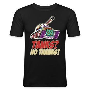 Frieden Pazifisten Friedenssymbol - Männer Slim Fit T-Shirt - Schwarz - Vorne - Nik (191cm)