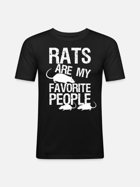 Rat funny saying rats - Men's Slim Fit T-Shirt - black