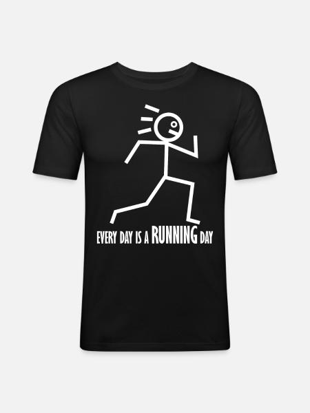 Running, Sprinting, Running - Men's Slim Fit T-Shirt - black