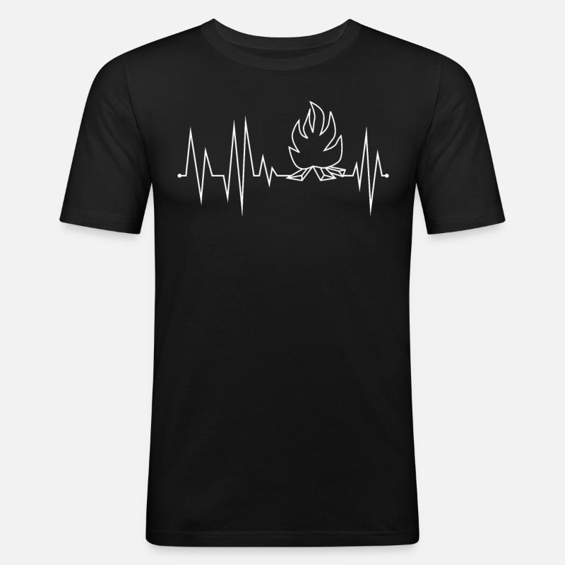 Campfire Fire pit Fire bowl - Men's Slim Fit T-Shirt - black