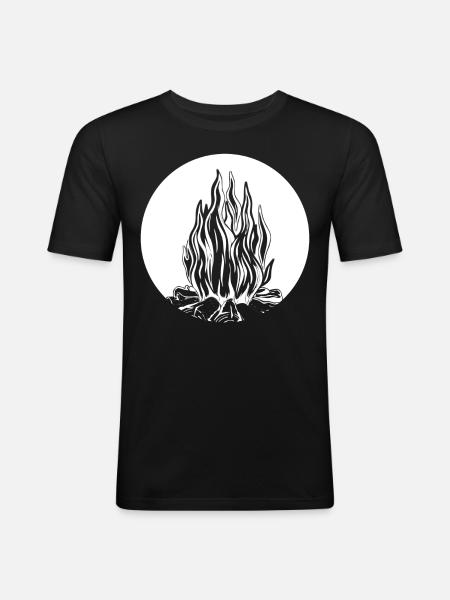 Campfire Fire Fire Pit - Men's Slim Fit T-Shirt - black