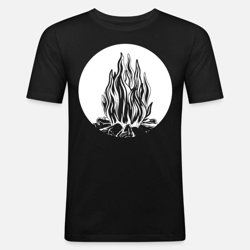 Campfire Fire Fire Pit - Men's Slim Fit T-Shirt - black