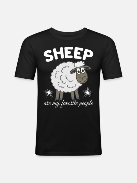 Sheep Sheep Shepherd Sheep - Men's Slim Fit T-Shirt - black