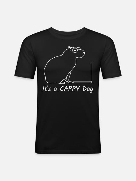 Capybara Capybaras - Men's Slim Fit T-Shirt - black
