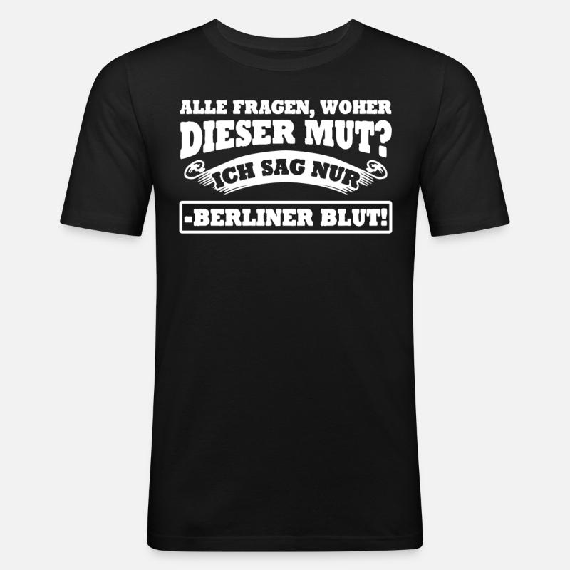 Berliner Blut - Männer Slim Fit T-Shirt - Schwarz