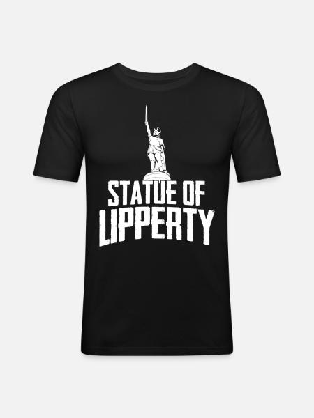 Hermann Monument Teuteburg Forest - Men's Slim Fit T-Shirt - black