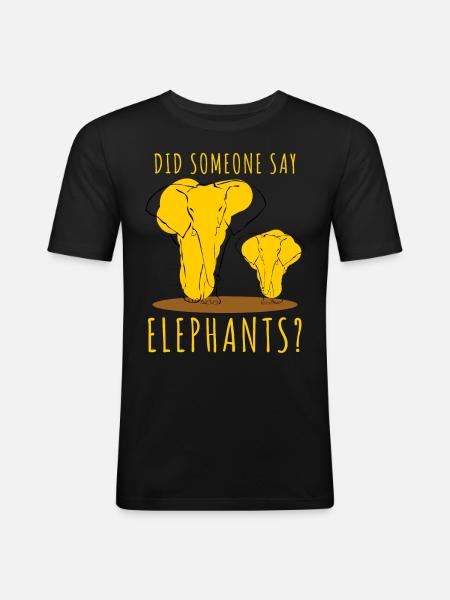 Éléphant Bébé éléphant éléphant - T-shirt près du corps Homme - noir