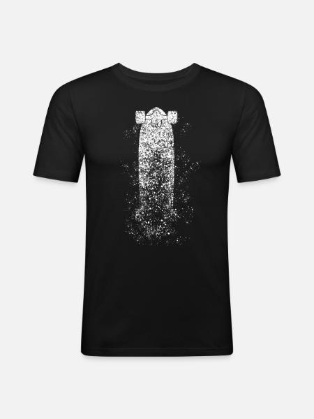 Longboard Longboarding Rain Longboarder - Men's Slim Fit T-Shirt - black