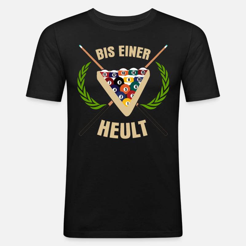 Billard Poolbillard Billardspieler - Männer Slim Fit T-Shirt - Schwarz