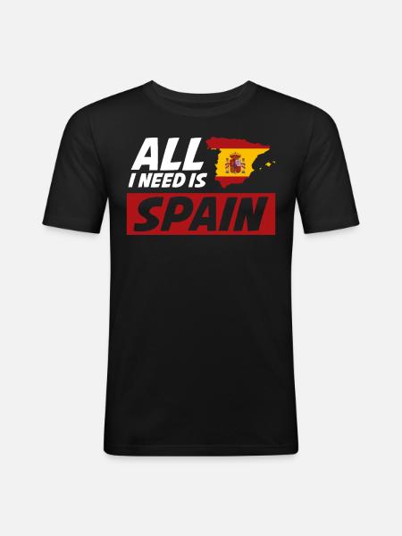Spain Holidays Spanish - Men's Slim Fit T-Shirt - black
