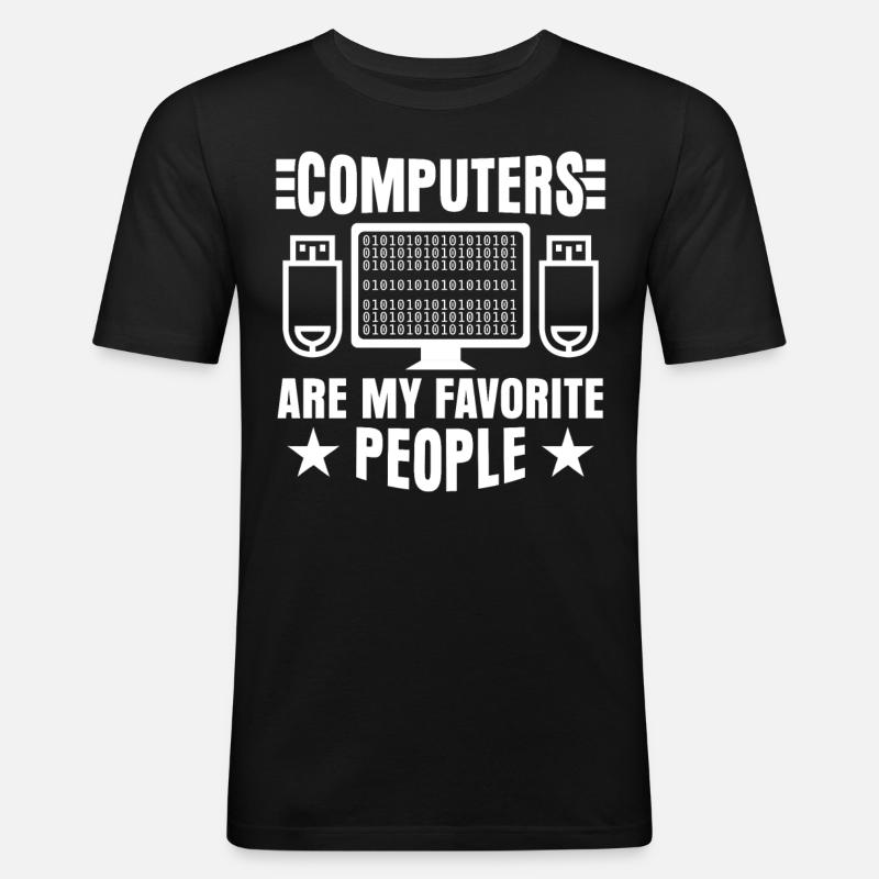 Admin Programmer Computer Scientist - Men's Slim Fit T-Shirt - black
