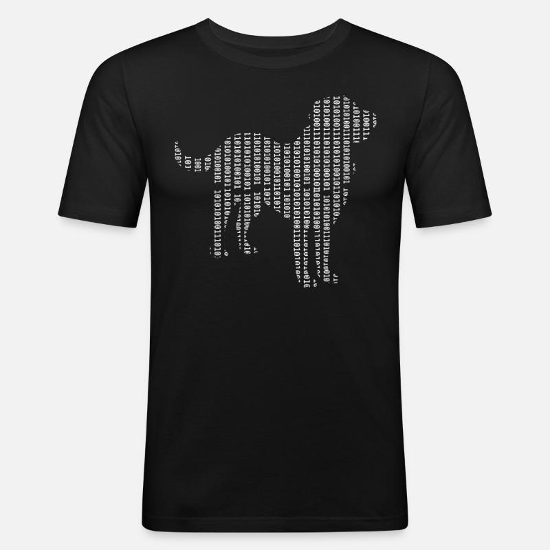 Computer Scientist Dog Admin Programmer - Men's Slim Fit T-Shirt - black