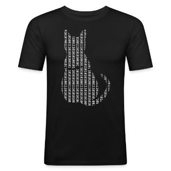 Informatiker Katze Admin Programmierer - Männer Slim Fit T-Shirt - Schwarz - Vorne - Nik (191cm)