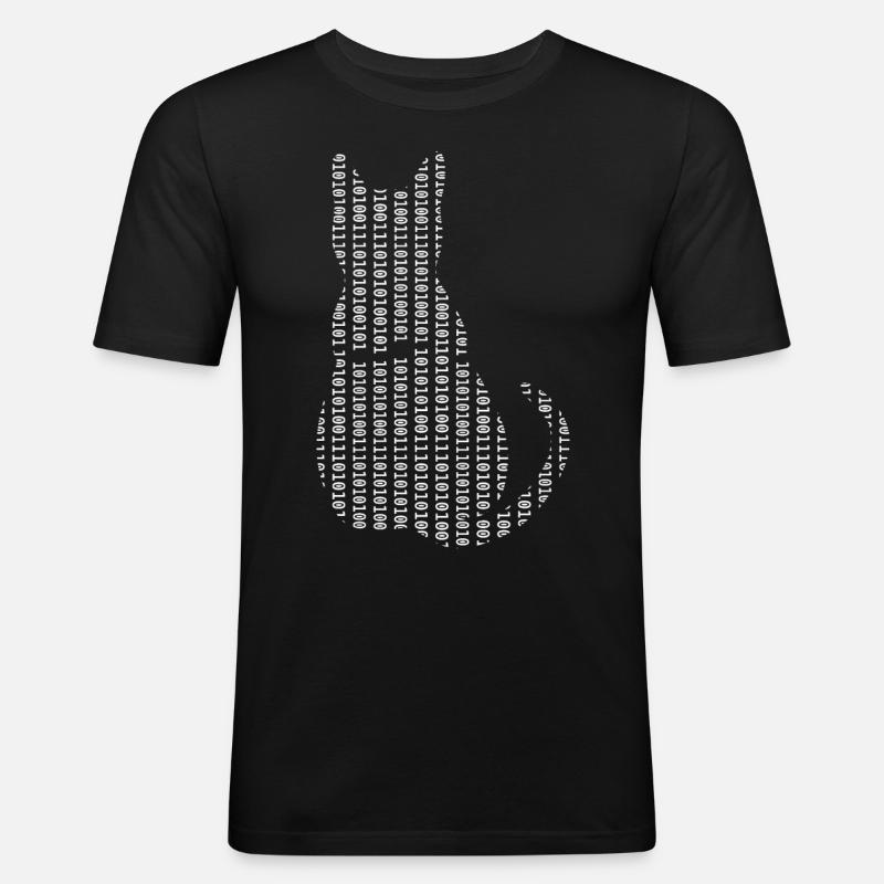 Computer Scientist Cat Admin Programmer - Men's Slim Fit T-Shirt - black