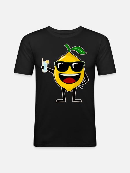 Lemon Party Lemon - Men's Slim Fit T-Shirt - black