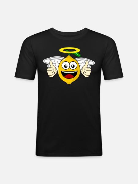 Lemon Angel Lemon - Men's Slim Fit T-Shirt - black