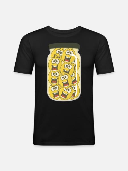 Lemons funny lemon - Men's Slim Fit T-Shirt - black