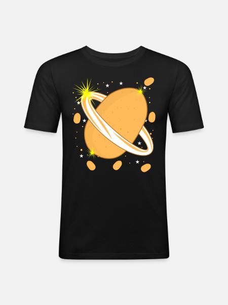 Potato in space Potatoes - Men's Slim Fit T-Shirt - black
