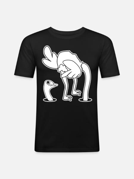 Ostrich - Men's Slim Fit T-Shirt - black