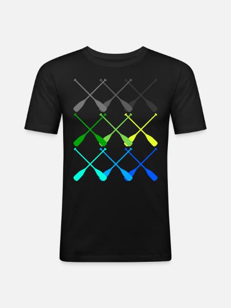 Rowing Paddle Rowing Boat - Men's Slim Fit T-Shirt - black