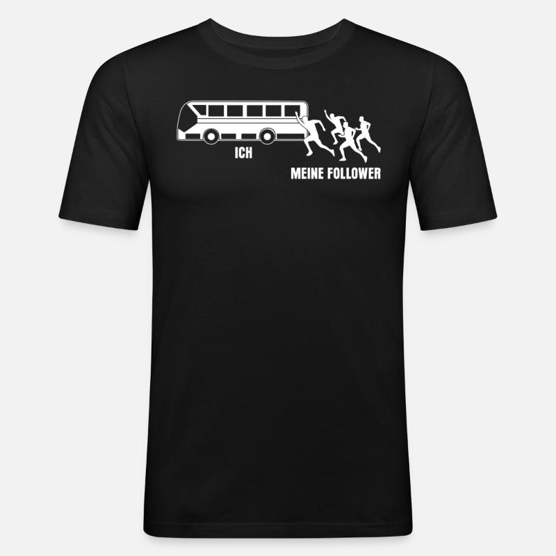 Busfahrer Spruch - Männer Slim Fit T-Shirt - Schwarz