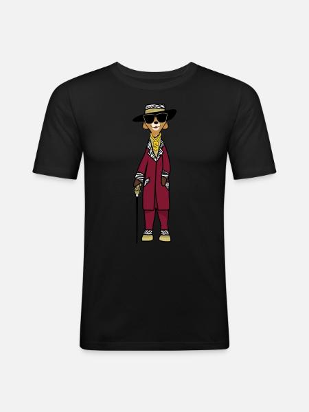 Meerkat Pimp - Men's Slim Fit T-Shirt - black