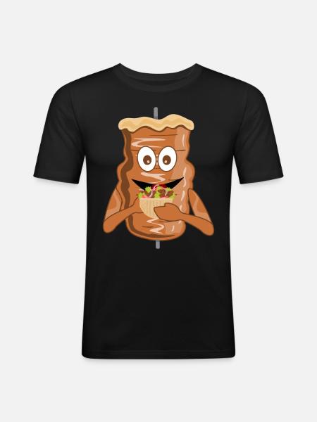 Döner fat kebab skewer kebab - Men's Slim Fit T-Shirt - black