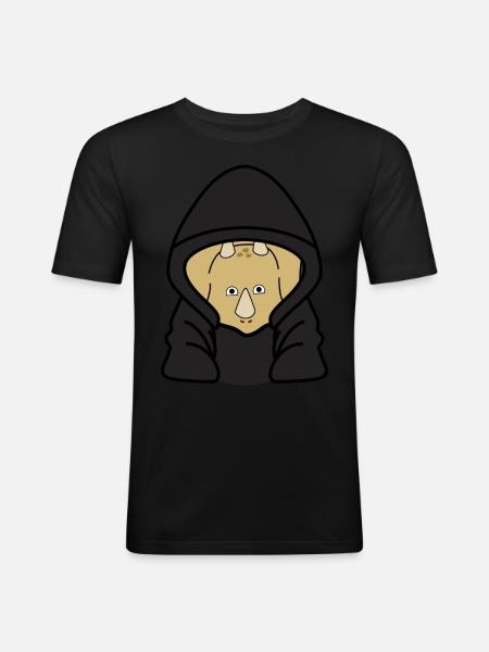 no dinosaurs - Men's Slim Fit T-Shirt - black