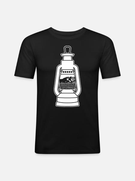 Zugspitze Hiking Mountaineering Hike - Men's Slim Fit T-Shirt - black