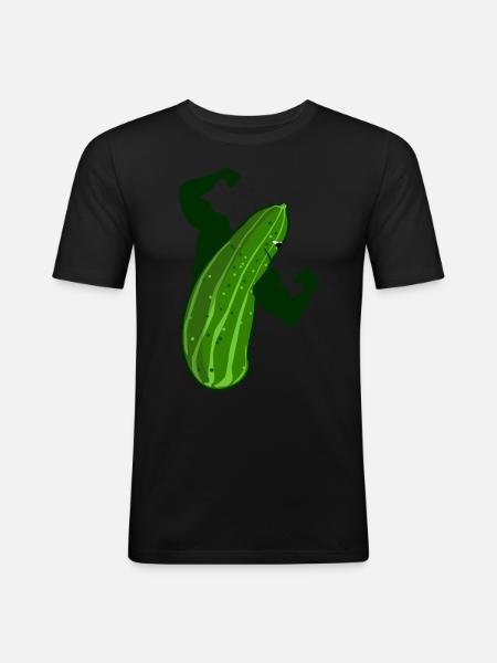Concombres, Bodybuilders, Musculation, Concombre - T-shirt près du corps Homme - noir