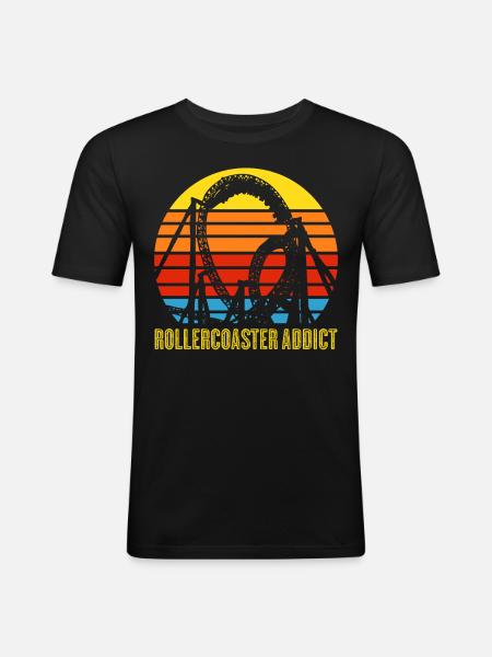 Roller Coaster Roller Coasters Rollercoaster - Men's Slim Fit T-Shirt - black