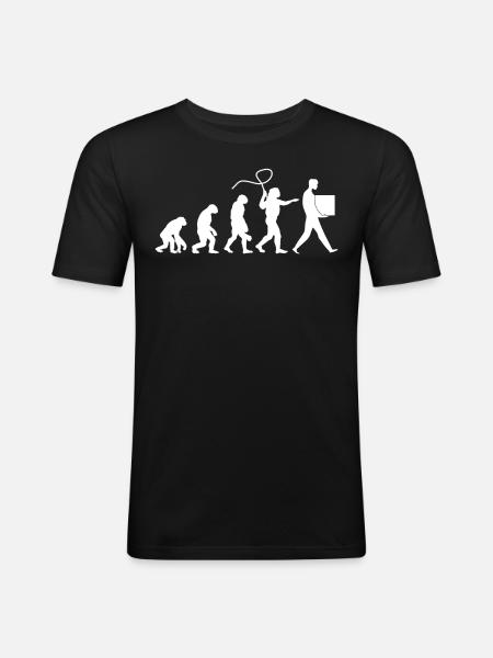 Parcel deliverer, postman, parcel carrier - Men's Slim Fit T-Shirt - black