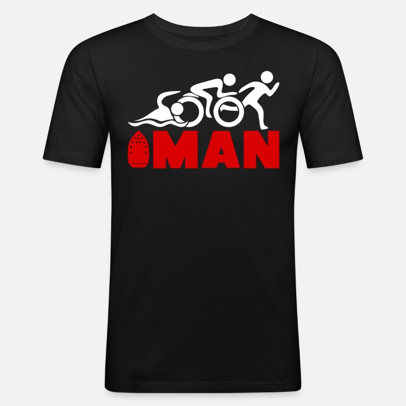 Triathlon Witz Triathleten Triathlet - Männer Slim Fit T-Shirt - Schwarz