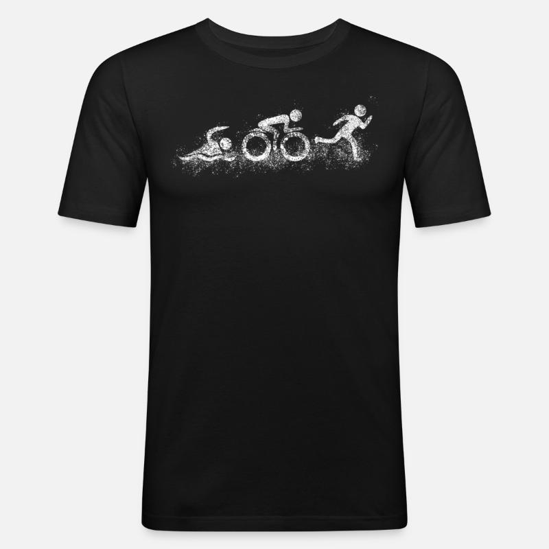 Triathlon Triathleten Triathlet - Männer Slim Fit T-Shirt - Schwarz