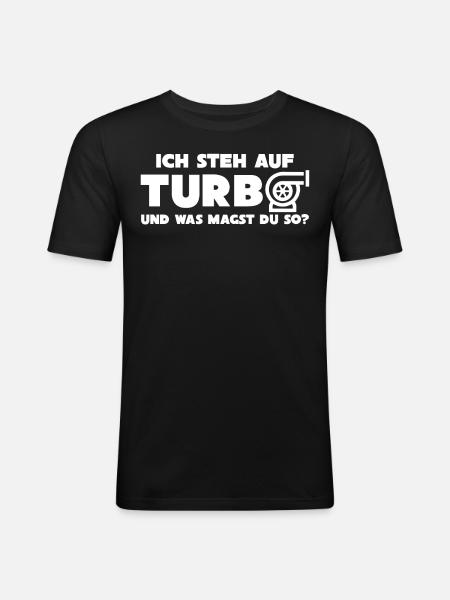 Turbolader Werkstatt Tuning - Männer Slim Fit T-Shirt - Schwarz