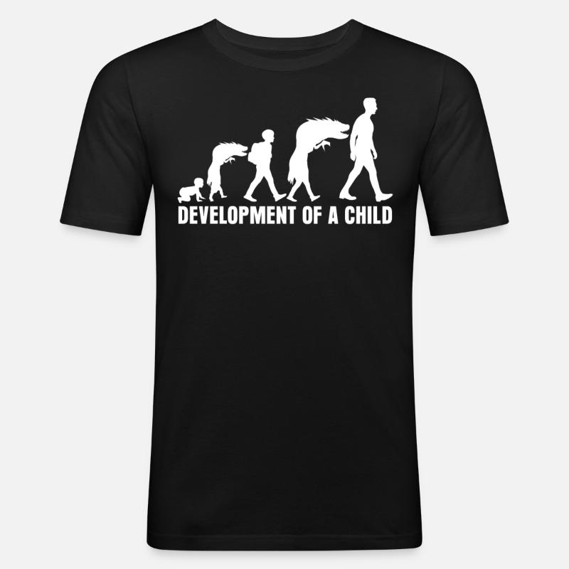 Eltern Pupertät Mutter Vater - Männer Slim Fit T-Shirt - Schwarz