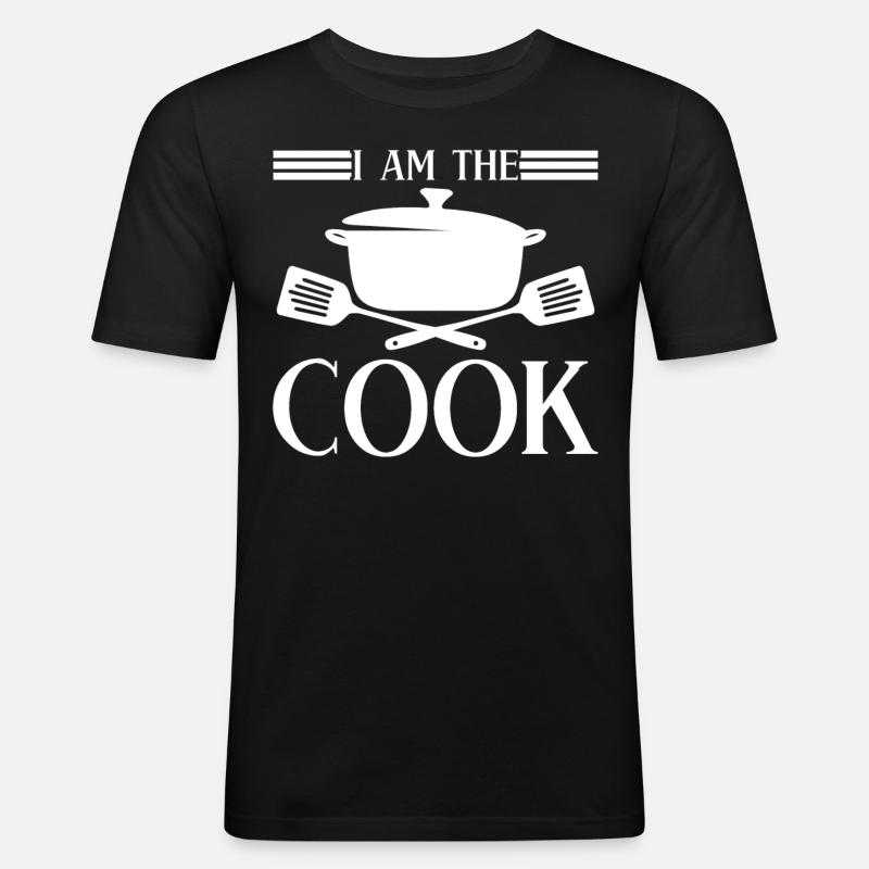 Kochen Koch Küchenchef Küche Hobbykoch - Männer Slim Fit T-Shirt - Schwarz