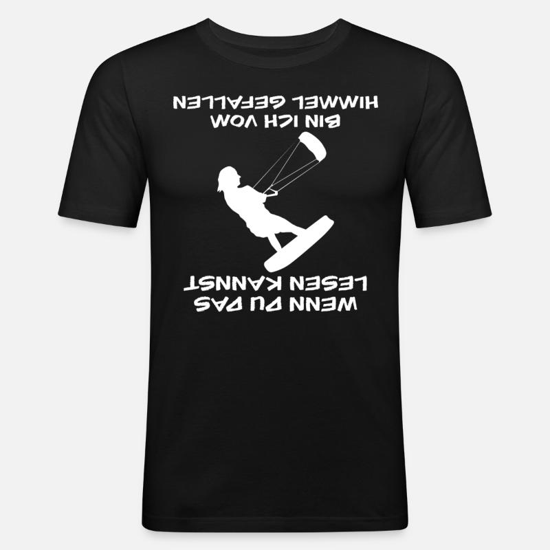 Kitesurfer Kitesurfen - Männer Slim Fit T-Shirt - Schwarz