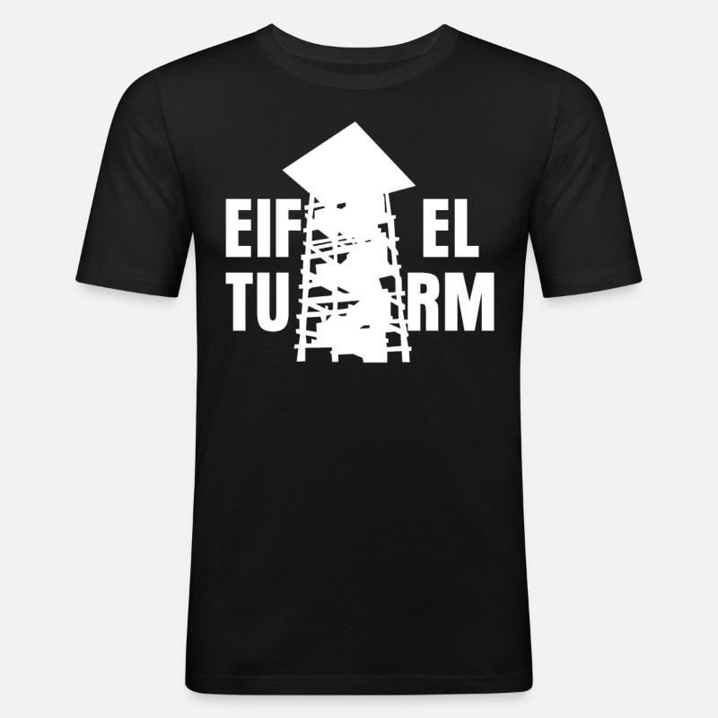 Eifel Aussichtsturm Eifler Eifeler - Männer Slim Fit T-Shirt - Schwarz