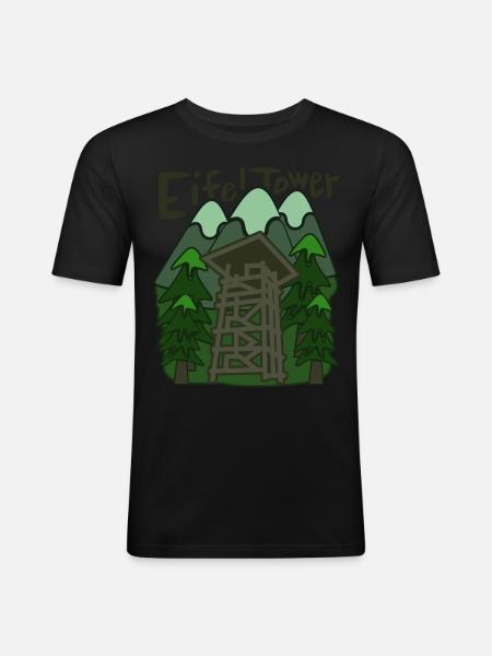 Eifel observation tower Eifeler Eifeler - Men's Slim Fit T-Shirt - black