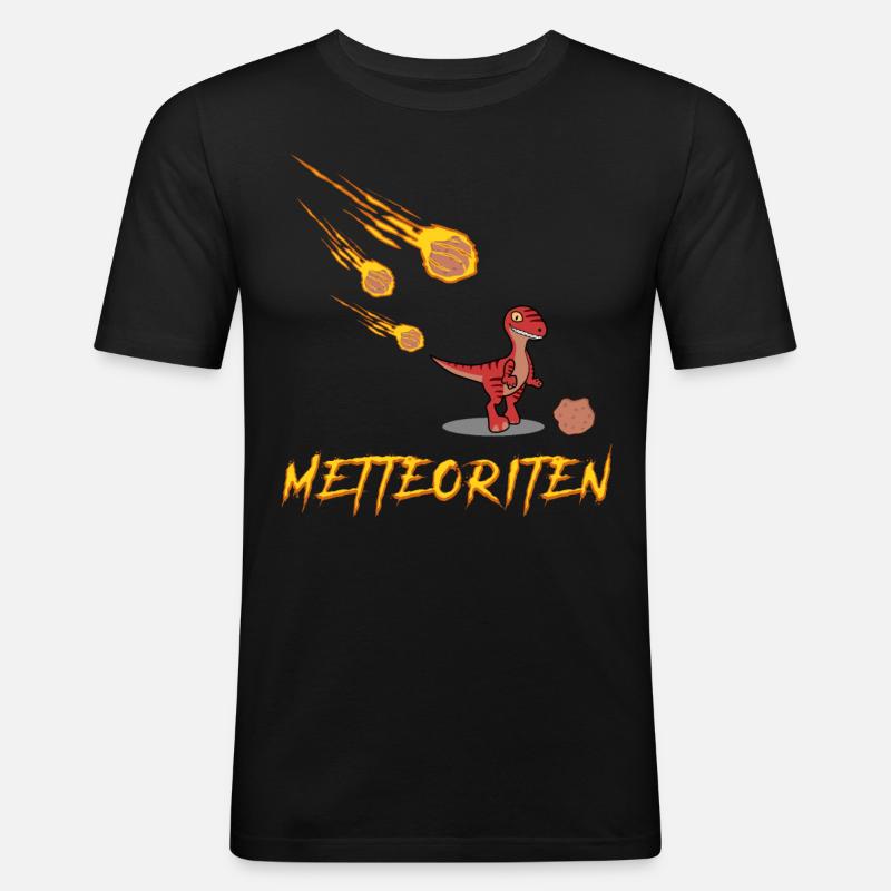 Hackfleisch Mettfleisch Mettbrötchen - Männer Slim Fit T-Shirt - Schwarz