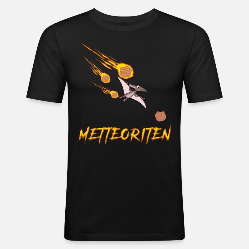 Hackfleisch Mettbällchen Mettbrötchen - Männer Slim Fit T-Shirt - Schwarz