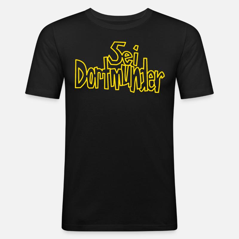 Sei Dortmunder - Männer Slim Fit T-Shirt - Schwarz