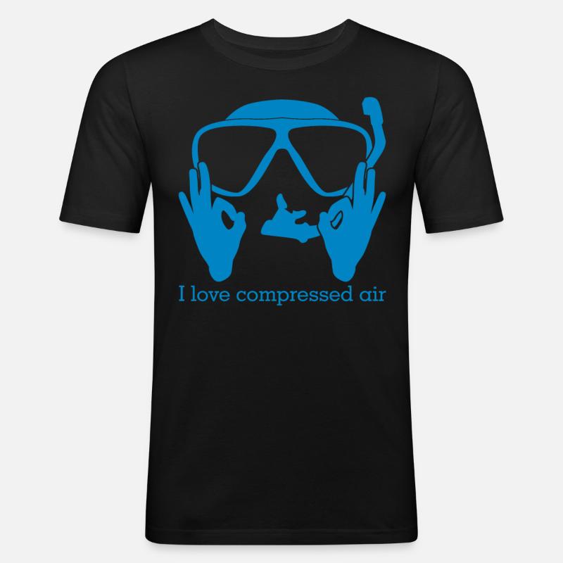 Tauchen Gerätetauchen Taucher - Männer Slim Fit T-Shirt - Schwarz